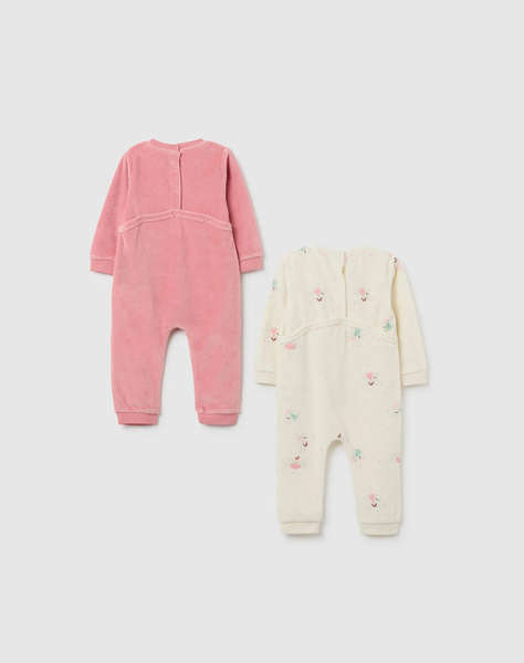 OVS PK 2 ROMPER VELOUR GIRL