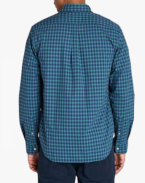 TIMBERLAND Stretch Poplin Gingham Shirt DARK DENIM YD