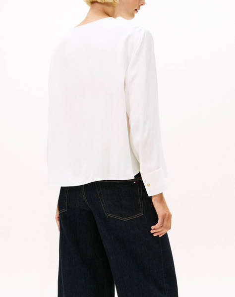 TOMMY HILFIGER SOFT VIS LS RELAXED BLOUSE