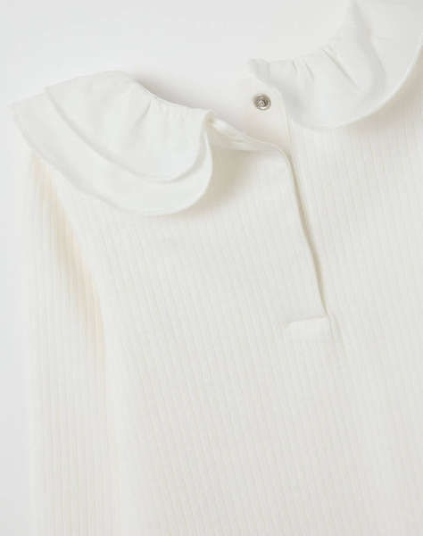 OVS RIB TSH W/WOVEN COLLAR