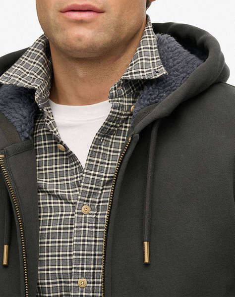 SUPERDRY D1 BORG LINED ZIPHOOD MEN''S SWEATSHIRT