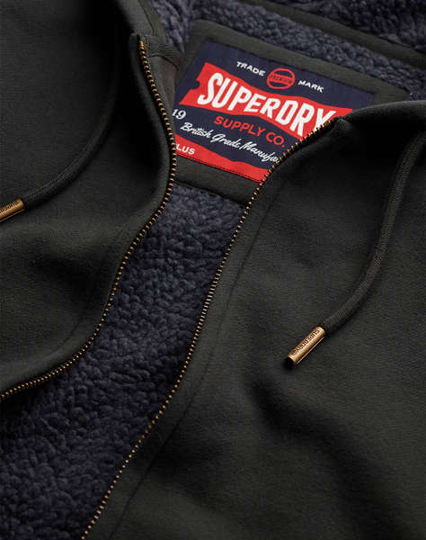SUPERDRY D1 BORG LINED ZIPHOOD MEN''S SWEATSHIRT
