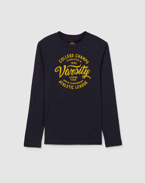 OVS TSH LS PRINT EMBEL FLOCK