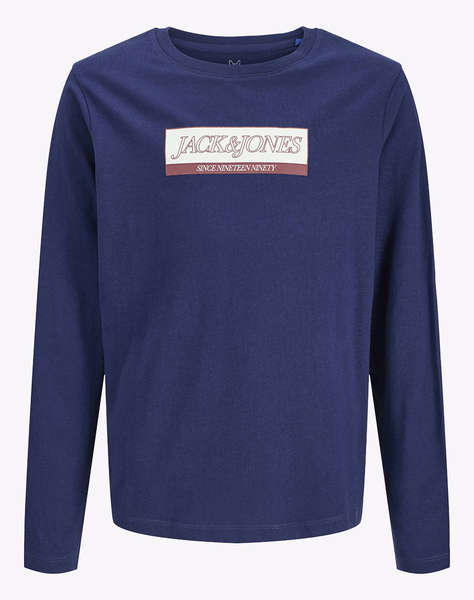 JACK&JONES JORINWOOD BLOCK BRANDING TEE LS CN JNR