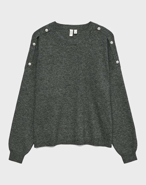 VERO MODA VMJOYA LS O-NECK BUTTON PULLOVER BTQ