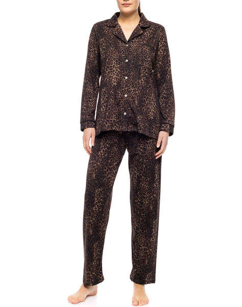 PINK LABEL PYJAMA BUTTONED LEOPARD