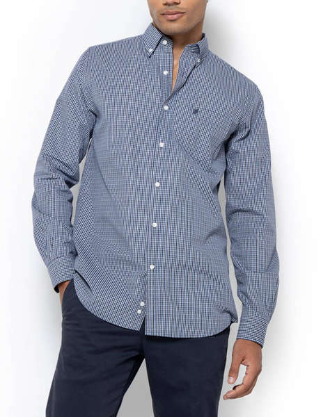 THE BOSTONIANS РИЗА CHESTER POPLIN REGULAR FIT MiniCheck POPLIN Button-down Regular Fit