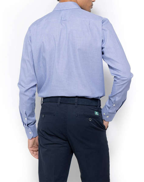 THE BOSTONIANS РИЗА CHESTER TWILL CUSTOM FIT Micro Check TWILL Semi-rex Custom FIT