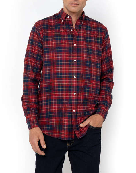 THE BOSTONIANS РИЗА COPLEY FLANNEL REGULAR FIT BigCheck FLANNEL Button-down Regular FIT