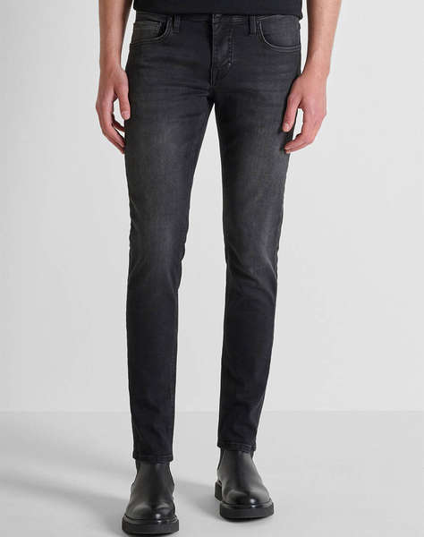 ANTONY MORATO MMDT00241FA7506121W02103 MIN OF 10 JEANS OZZY TAPERED FIT IN BLACK BLACK DENIM МЪЖКИ ПАНТАЛОН