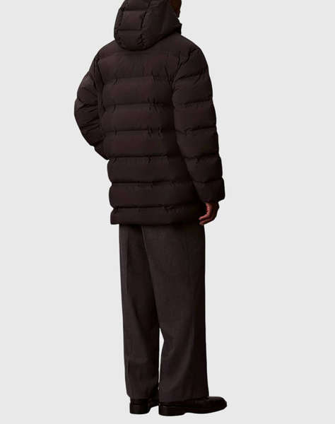 CALVIN KLEIN LS BONDED CHNNLD LONG HOODED PUF