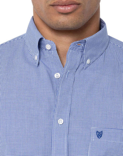 THE BOSTONIANS РИЗА CHESTER POPLIN REGULAR FIT MiniCheck POPLIN Button-down Regular Fit