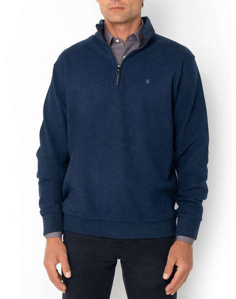 THE BOSTONIANS COTTON SWEATSHIRT HALF ZIP REGULAR FIT