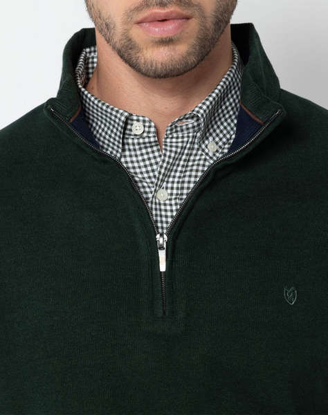 THE BOSTONIANS COTTON SWEATSHIRT HALF ZIP REGULAR FIT