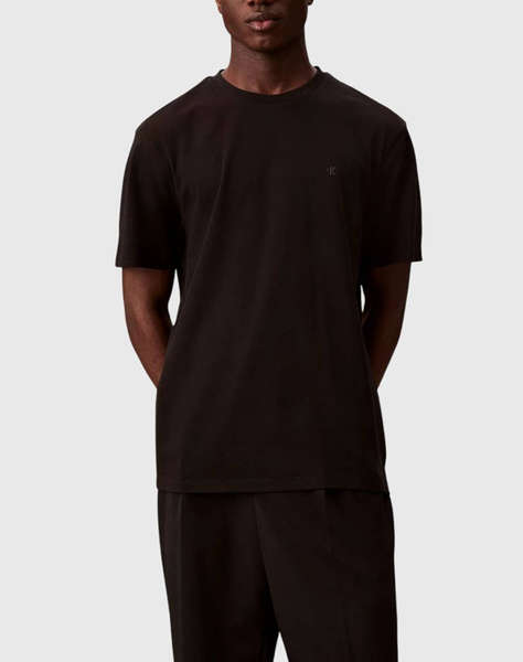 CALVIN KLEIN SS SUPIMA CHEST EMB CREWNECK TEE