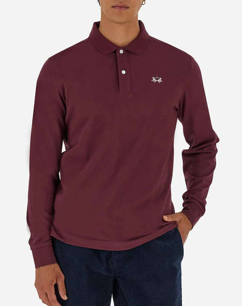 LAMARTINA BLOUSE ПОЛО MM MAN L/S POLO PIQUET STRETCH