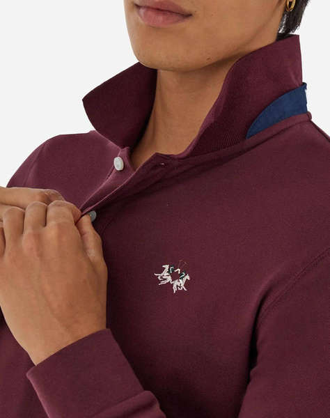 LAMARTINA BLOUSE ПОЛО MM MAN L/S POLO PIQUET STRETCH