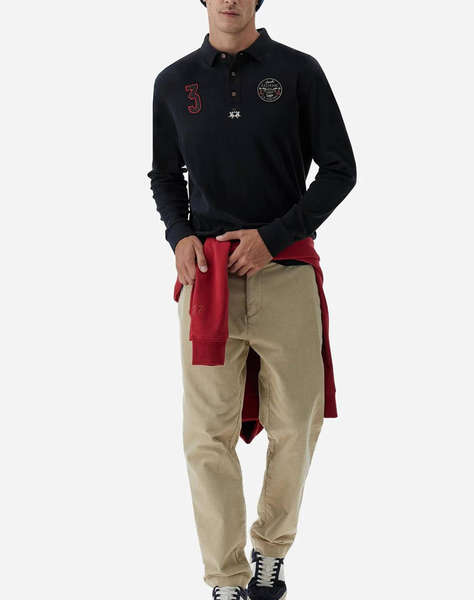 LAMARTINA BLOUSE ПОЛО MM MAN L/S POLO HEAVY JERSEY