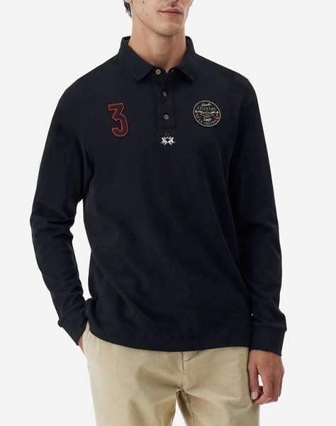 LAMARTINA BLOUSE ПОЛО MM MAN L/S POLO HEAVY JERSEY