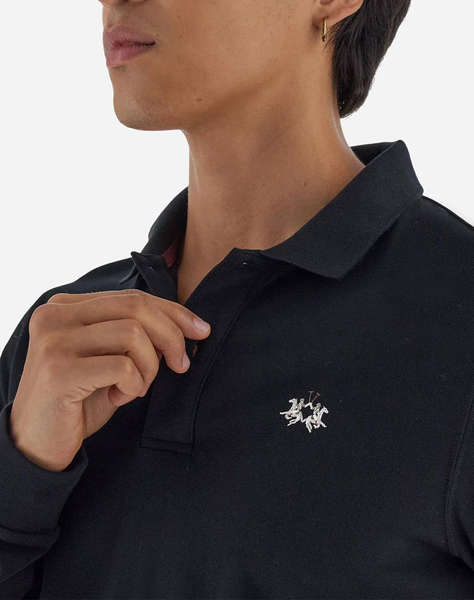 LAMARTINA BLOUSE ПОЛО MM MAN L/S POLO PIQUET STRETCH