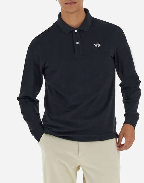 LAMARTINA BLOUSE ПОЛО MM MAN L/S POLO PIQUET STRETCH