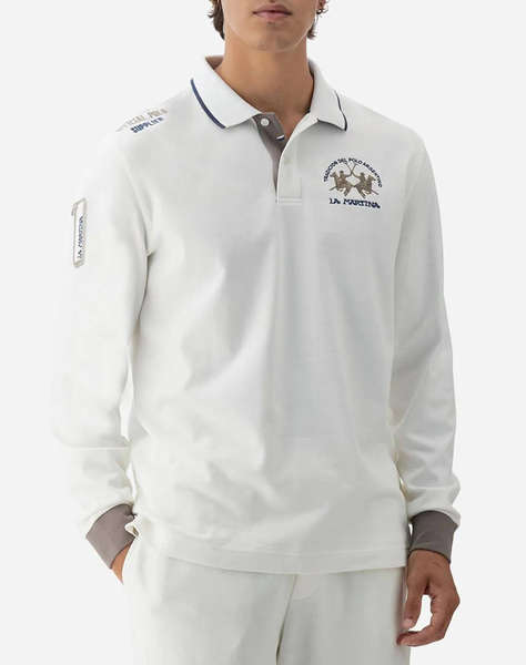 LAMARTINA BLOUSE ПОЛО MM MAN L/S POLO HEAVY JERSEY