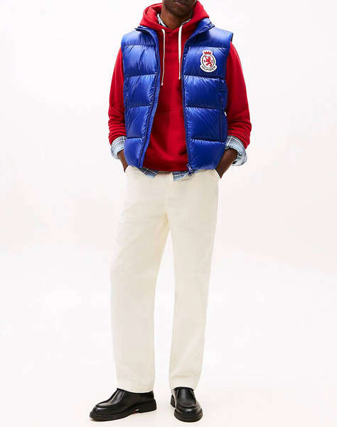 TOMMY HILFIGER RWB CREST SHINY DOWN VEST