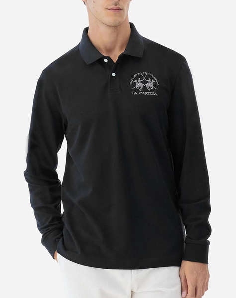LAMARTINA BLOUSE ПОЛО MM MAN L/S POLO PIQUET STRETCH
