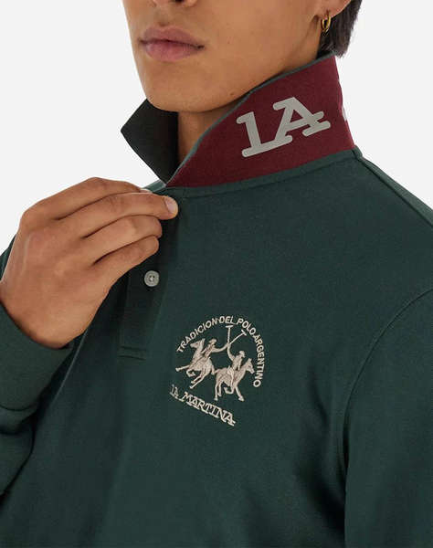 LAMARTINA BLOUSE ПОЛО MM MAN L/S POLO PIQUET STRETCH