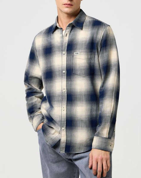 WRANGLER 1 PKT INDIGO SHIRT