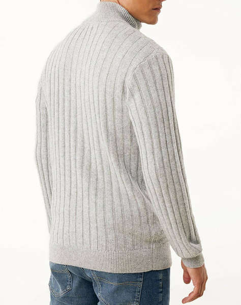 MEXX Knitted patchwork half zip sweater