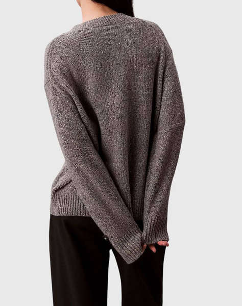 CALVIN KLEIN Chunky Neps V Neck Sweater
