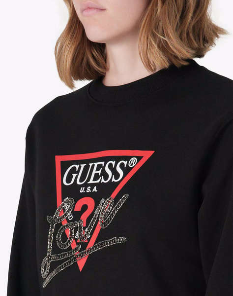 GUESS CN STUDDED LOVE SWEATSHIRT ДАМСКА БЛУЗА