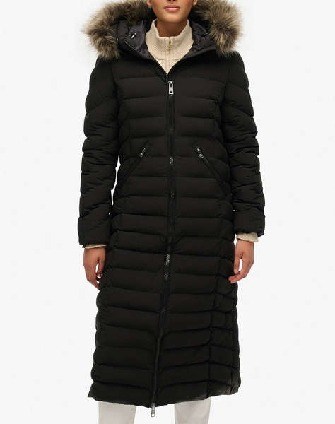 SUPERDRY D2 OVIN FUJI FAUX FUR HOODED LONGLINE ДАМСКО ЯКЕ