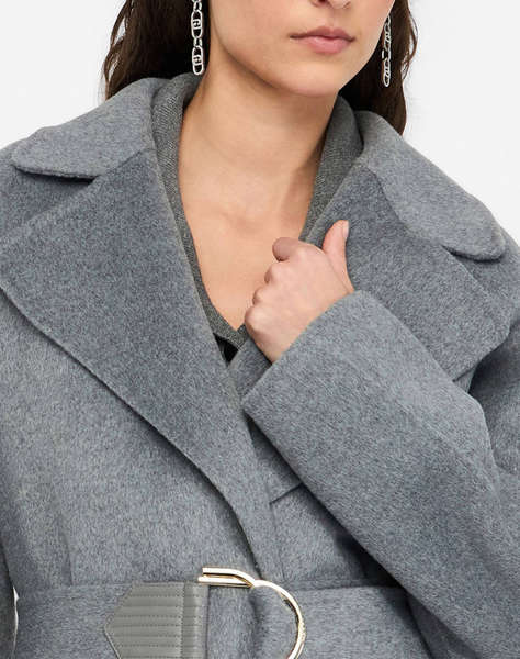 LIU JO BLACK_CF5C47_GIACCONE VESTAGLIA C/CINTURA ДАМСКО ПАЛТО