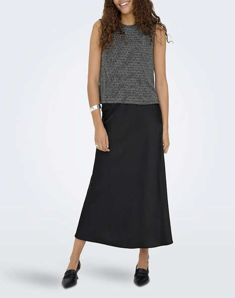 ONLY ONLMIKA VIS SATIN LONG SKIRT WVN