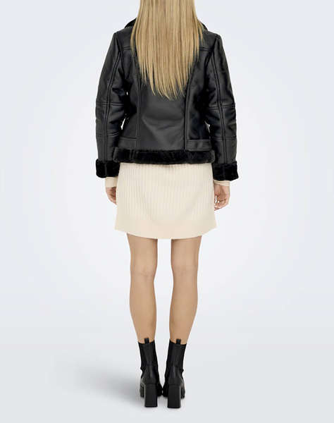 ONLY ONLAGNETE FAUX LEATHER BIKER OTW CS