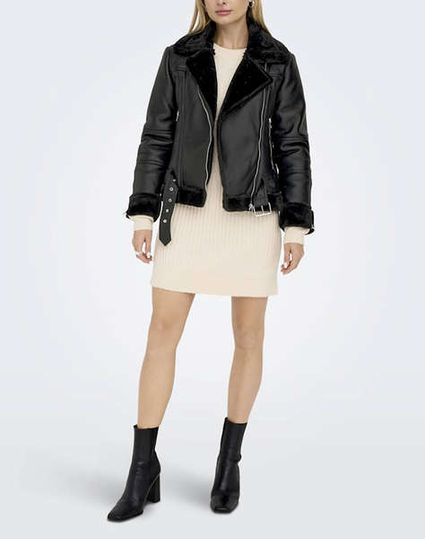 ONLY ONLAGNETE FAUX LEATHER BIKER OTW CS