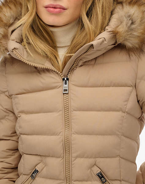 SUPERDRY D2 OVIN FUJI FAUX FUR HOODED LONGLINE ДАМСКО ЯКЕ