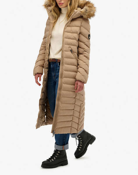 SUPERDRY D2 OVIN FUJI FAUX FUR HOODED LONGLINE ДАМСКО ЯКЕ