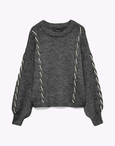 VERO MODA VMILINA LS O-NECK HANDSTITCH PULLOVER