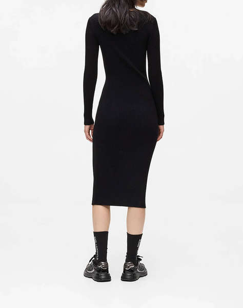 KARL LAGERFELD JEANS KLJ ZIP MIDI KNIT DRESS