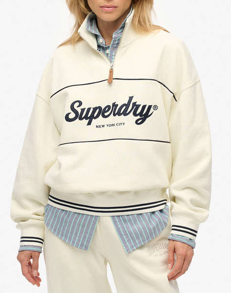 SUPERDRY D2 SDSW COUNTRY CLUB LOOSE 1/4 ZIP ДАМСКИ СУИТШЪРТ