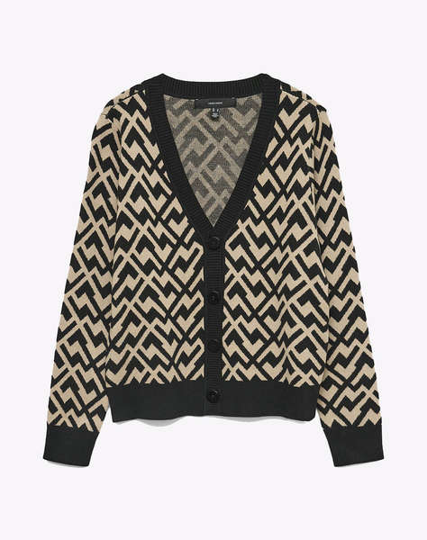 VERO MODA VMARIA ART LS V-NECK CARDIGAN REP