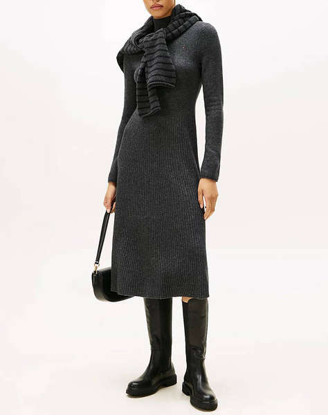 TOMMY HILFIGER SOFT WOOL LS MOCK-NK SWT DRESS