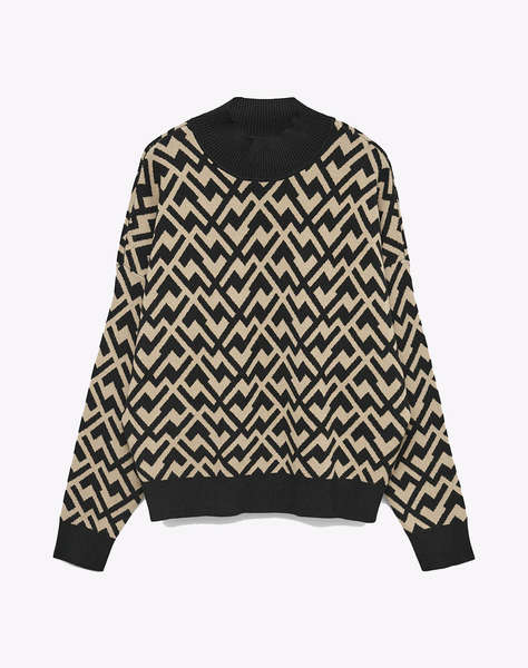 VERO MODA VMARIA ART BATWING HIGHNECK PULLOVER REP