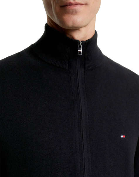 TOMMY HILFIGER PIMA ORG CTN CASHMERE ZIP THRU