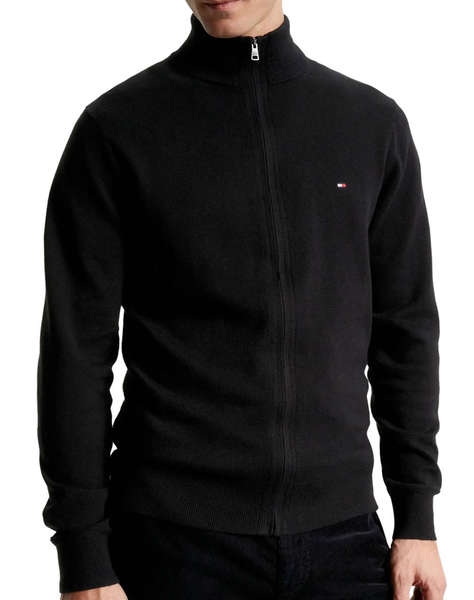 TOMMY HILFIGER PIMA ORG CTN CASHMERE ZIP THRU