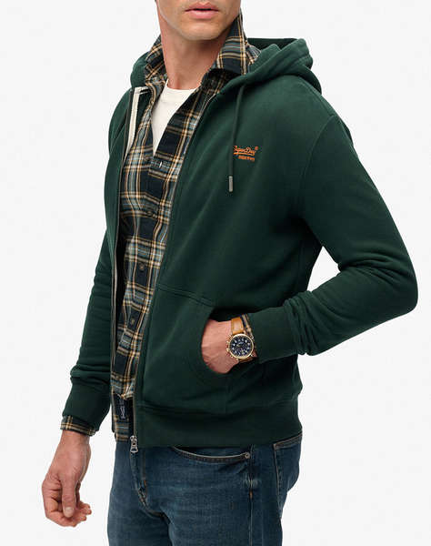 SUPERDRY D1 OVIN ESSENTIAL LOGO ZIP HOODIE HB MEN''S SWEATSHIRT
