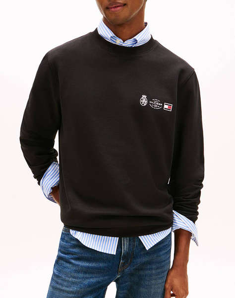 TOMMY HILFIGER SMALL CREST OUTLINE CREW NECK